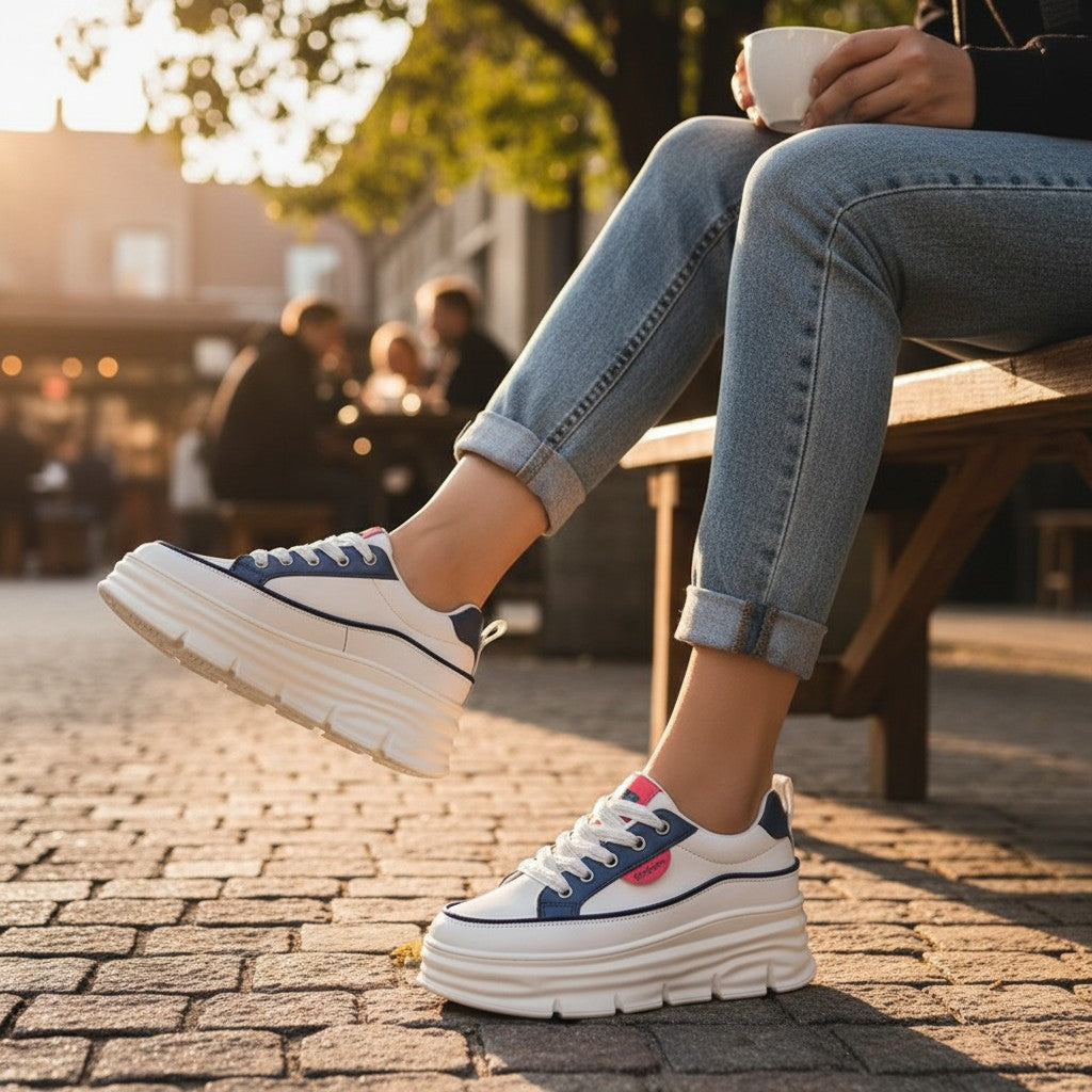 SkyStep Sneakers –Bekväma skor du kan gå i hela dagen – utan att få ont i fötterna