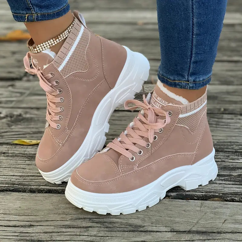 AriaBoots – Vinterkängor med tjock sula/svart