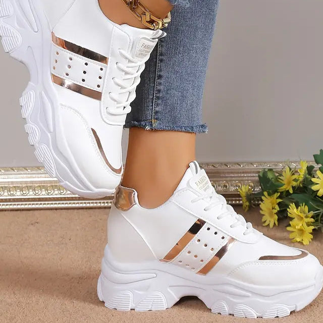 Avira-Avslappnade Modesneakers-Vit/Silver