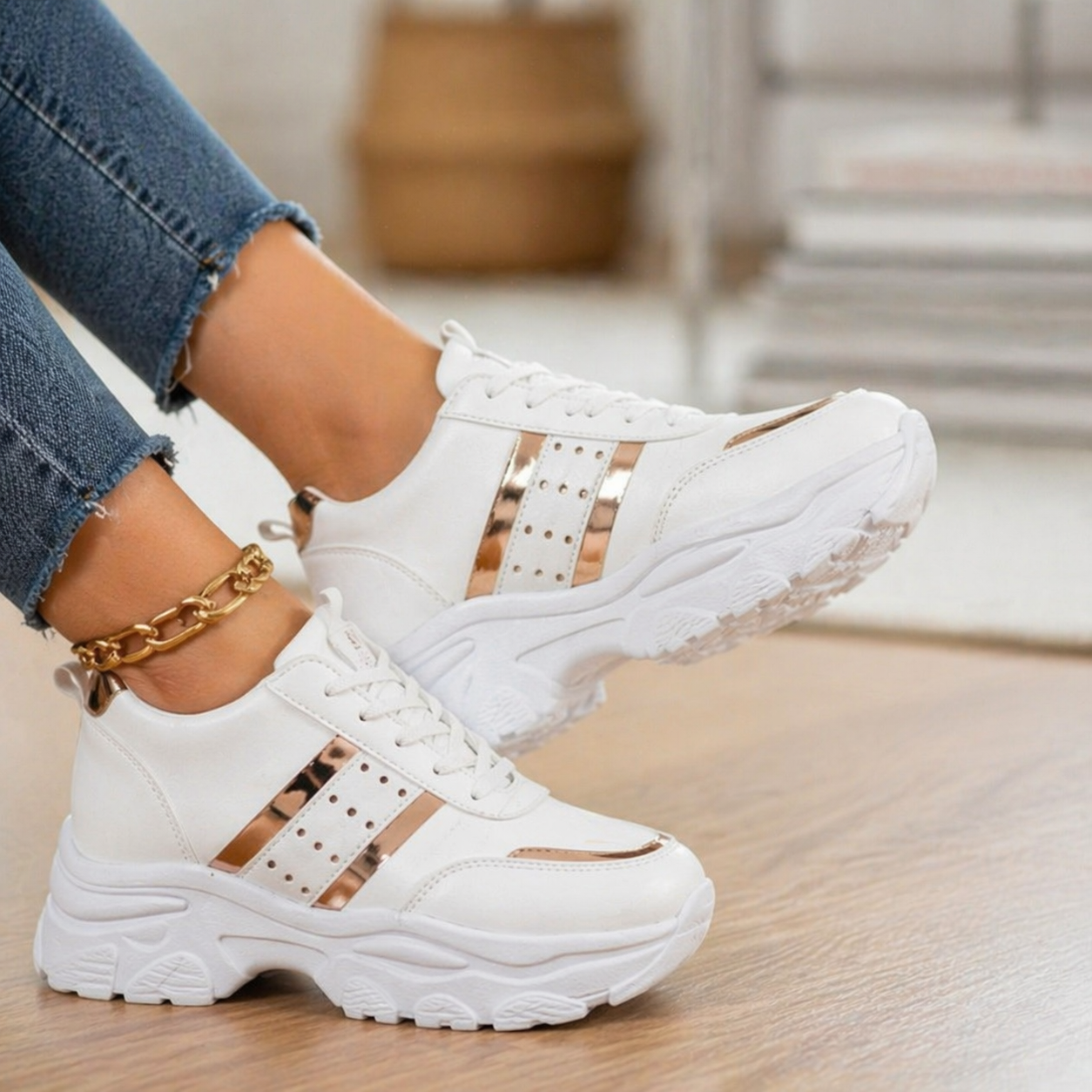 Avira-Avslappnade Modesneakers