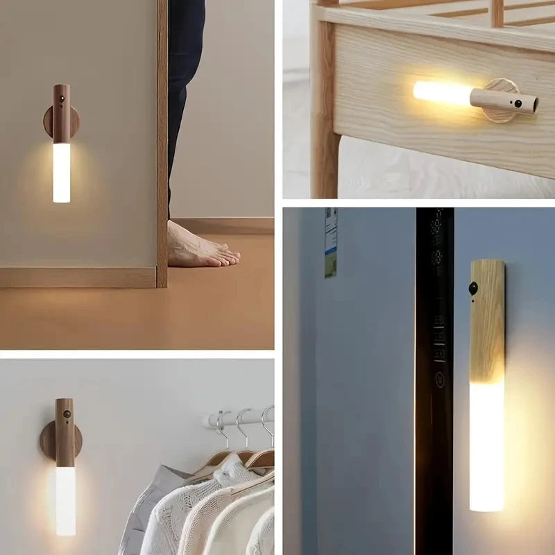 Warmi/nattlampa med rörelsesensor/Ljus träton – | Dinvardagsshop