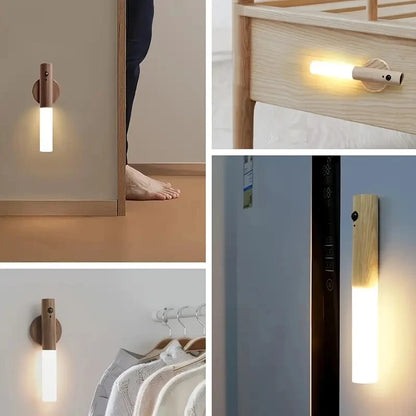 Warmi/nattlampa med rörelsesensor/Ljus träton – | Dinvardagsshop