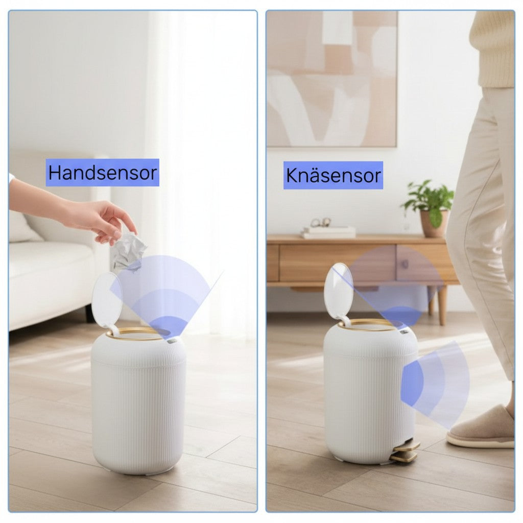 Binella – Sensorstyrd papperskorg som öppnas automatiskt
