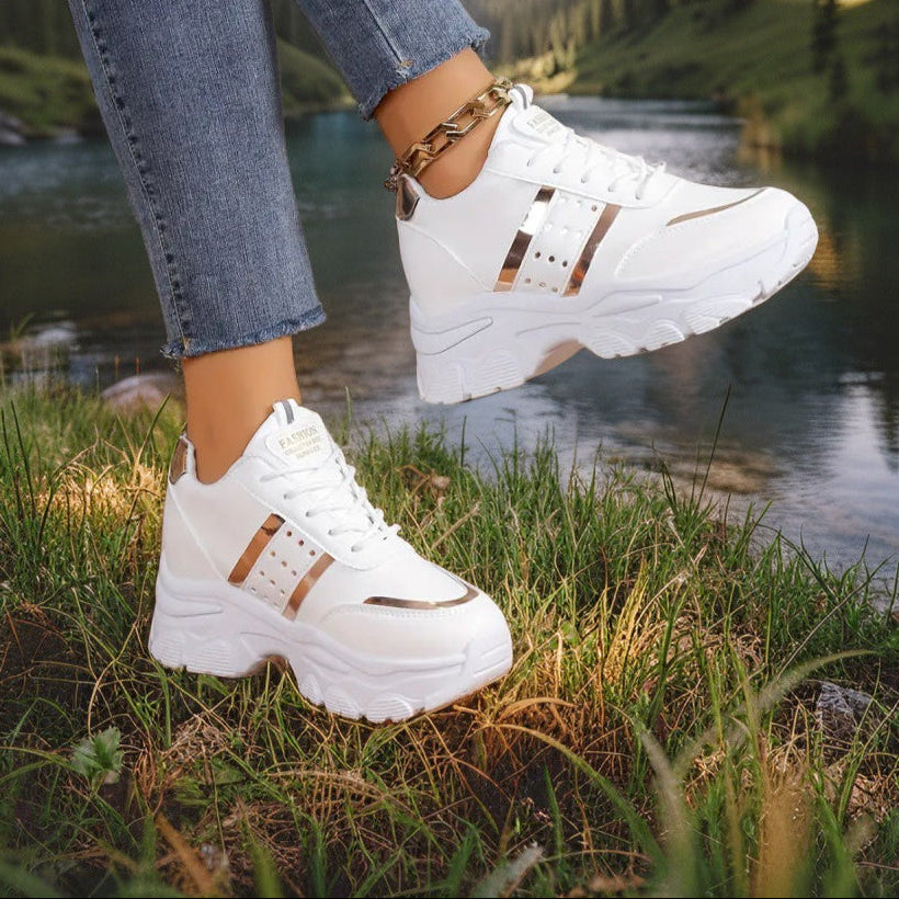 Avira-Avslappnade Modesneakers-Vit/Silver