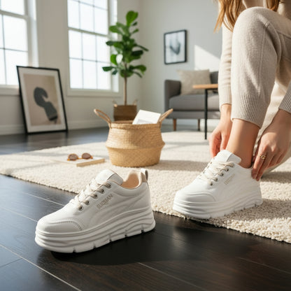 Luna Plattformssneakers – Stilrena Sneakers med Höjd