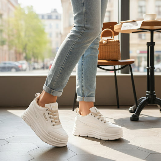 Luna Plattformssneakers – Stilrena Sneakers med Höjd