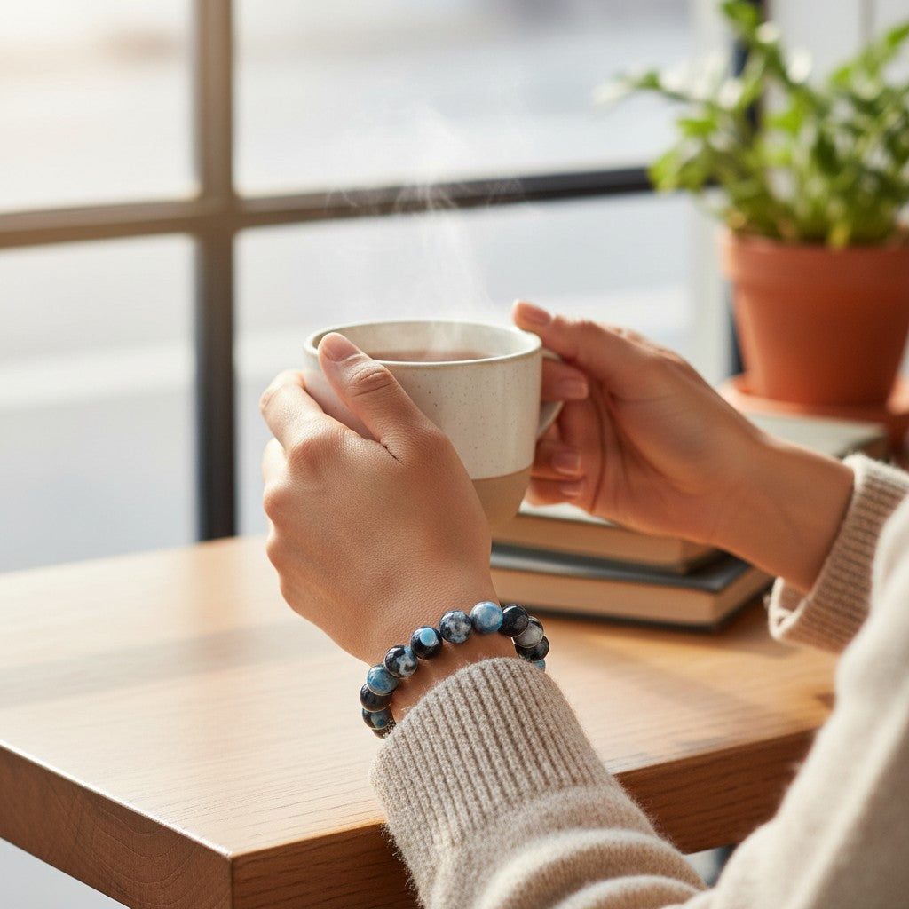 Armband med Blå Eldagat – Harmoni & Inre Balans