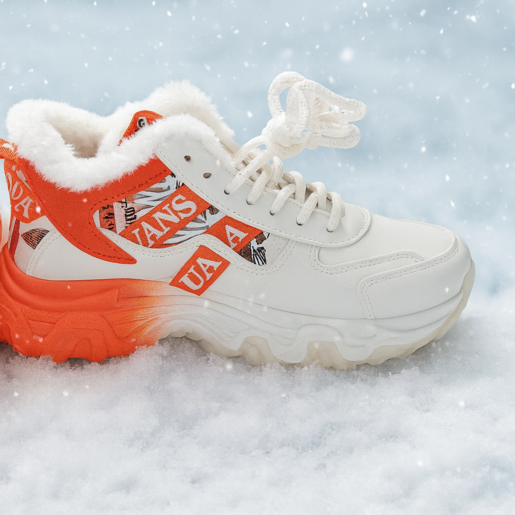 Vilda-vinterkängor (Vit/Khaki) – | Dinvardagsshop