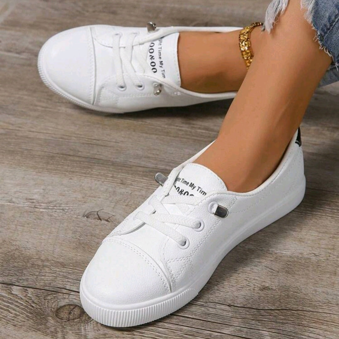 Alina – Slip-on Sneakers för Kvinnor-Beige
