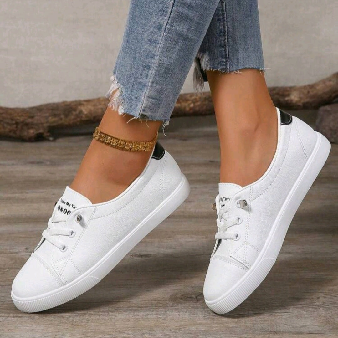 Alina – Slip-on Sneakers för Kvinnor-Beige
