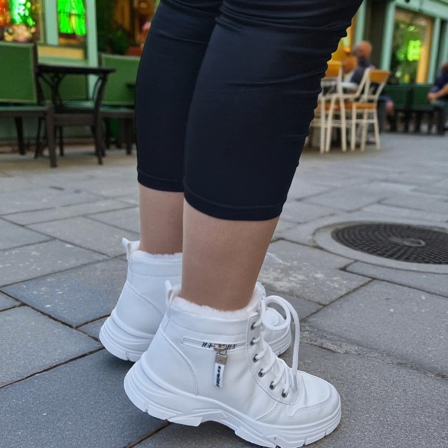 FrostyWalk– Vinterkängor med plyschfoder/Vit